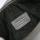 Salvatore Ferragamo Gancini Shoulder Bag Leather Silver Auth 136843-12