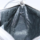 Salvatore Ferragamo Gancini Shoulder Bag Leather Silver Auth 136843-20