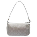 Salvatore Ferragamo Gancini Shoulder Bag Leather Silver Auth 136843-2