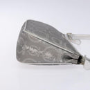 Salvatore Ferragamo Gancini Shoulder Bag Leather Silver Auth 136843-3