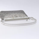 Salvatore Ferragamo Gancini Shoulder Bag Leather Silver Auth 136843-7