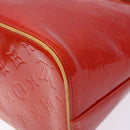 LOUIS VUITTON Monogram Vernis Houston Hand Bag Red M91092 LV Auth 136846-15
