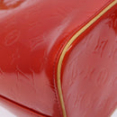 LOUIS VUITTON Monogram Vernis Houston Hand Bag Red M91092 LV Auth 136846-16