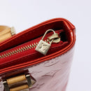 LOUIS VUITTON Monogram Vernis Houston Hand Bag Red M91092 LV Auth 136846-18