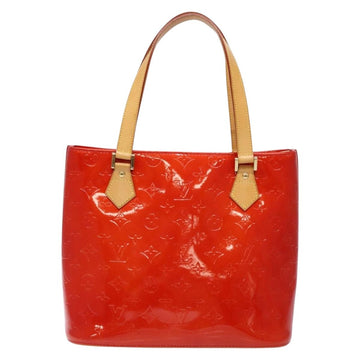 LOUIS VUITTON Monogram Vernis Houston Hand Bag Red M91092 LV Auth 136846 - 0