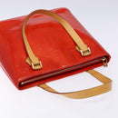 LOUIS VUITTON Monogram Vernis Houston Hand Bag Red M91092 LV Auth 136846-6