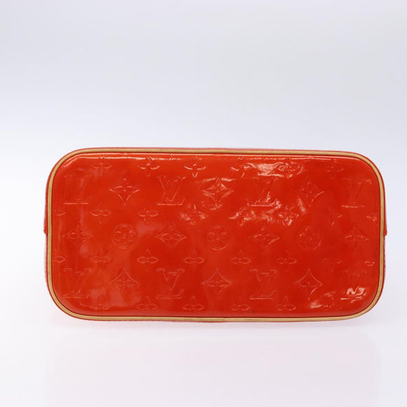 LOUIS VUITTON Monogram Vernis Houston Hand Bag Red M91092 LV Auth 136846