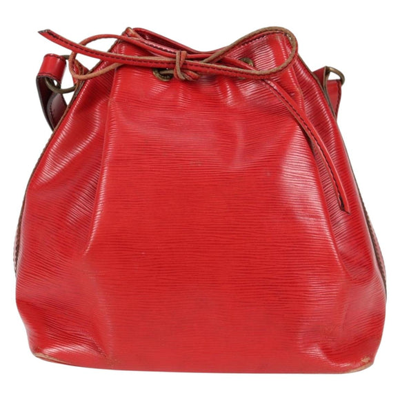 LOUIS VUITTON Epi Petit Noe Shoulder Bag Red M44107 LV Auth 136852