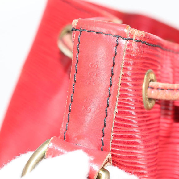 LOUIS VUITTON Epi Petit Noe Shoulder Bag Red M44107 LV Auth 136852