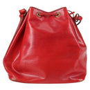 LOUIS VUITTON Epi Petit Noe Shoulder Bag Red M44107 LV Auth 136852-2