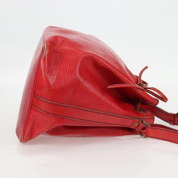 LOUIS VUITTON Epi Petit Noe Shoulder Bag Red M44107 LV Auth 136852