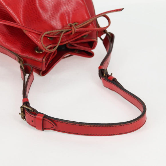 LOUIS VUITTON Epi Petit Noe Shoulder Bag Red M44107 LV Auth 136852
