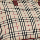 BURBERRY Nova Check Tote Bag Canvas Beige Gold Auth 136853-10