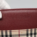 BURBERRY Nova Check Tote Bag Canvas Beige Gold Auth 136853-17