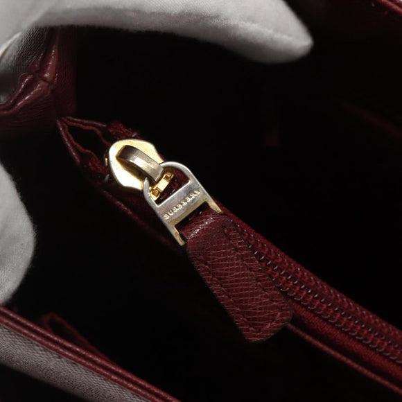 BURBERRY Nova Check Tote Bag Canvas Beige Gold Auth 136853