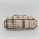 BURBERRY Nova Check Tote Bag Canvas Beige Gold Auth 136853-5