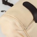 Salvatore Ferragamo Gancini Hand Bag Leather Ivory Silver Auth 136857-14