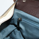 Salvatore Ferragamo Gancini Hand Bag Leather Ivory Silver Auth 136857-22