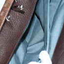 Salvatore Ferragamo Gancini Hand Bag Leather Ivory Silver Auth 136857-23