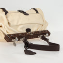 Salvatore Ferragamo Gancini Hand Bag Leather Ivory Silver Auth 136857-8