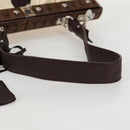 Salvatore Ferragamo Gancini Hand Bag Leather Ivory Silver Auth 136857-9