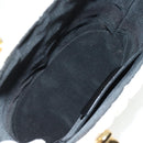 Salvatore Ferragamo Gancini Hand Bag Raffia White Gold Auth 136858V-10