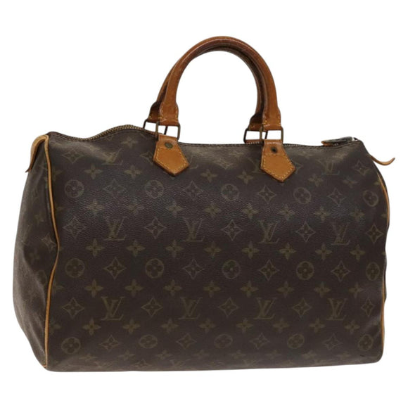 LOUIS VUITTON Monogram Speedy 35 Hand Bag M41524 LV Auth 136864