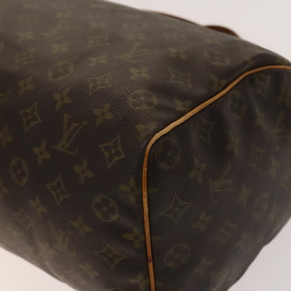 LOUIS VUITTON Monogram Speedy 35 Hand Bag M41524 LV Auth 136864