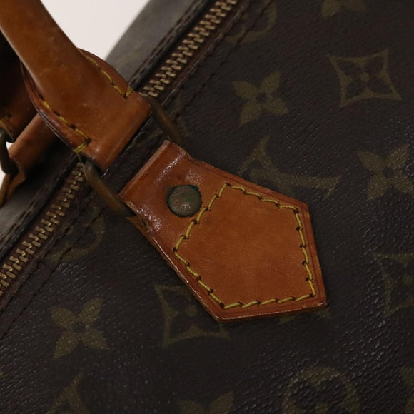 LOUIS VUITTON Monogram Speedy 35 Hand Bag M41524 LV Auth 136864