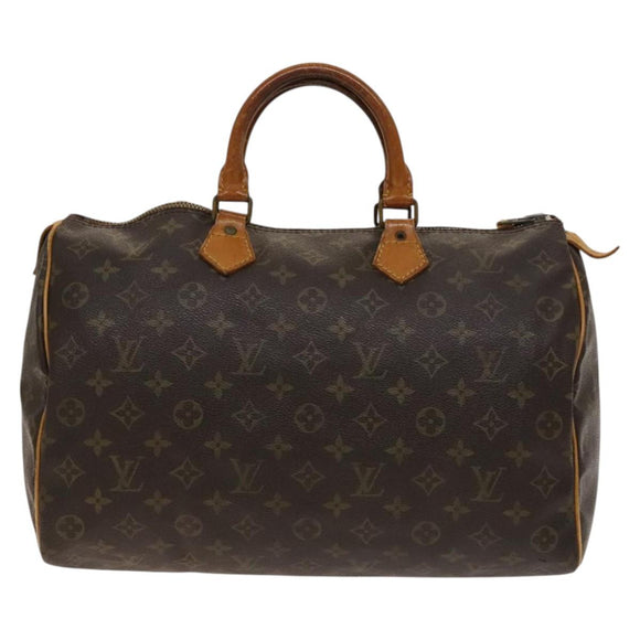 LOUIS VUITTON Monogram Speedy 35 Hand Bag M41524 LV Auth 136864