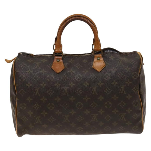 LOUIS VUITTON Monogram Speedy 35 Hand Bag M41524 LV Auth 136864