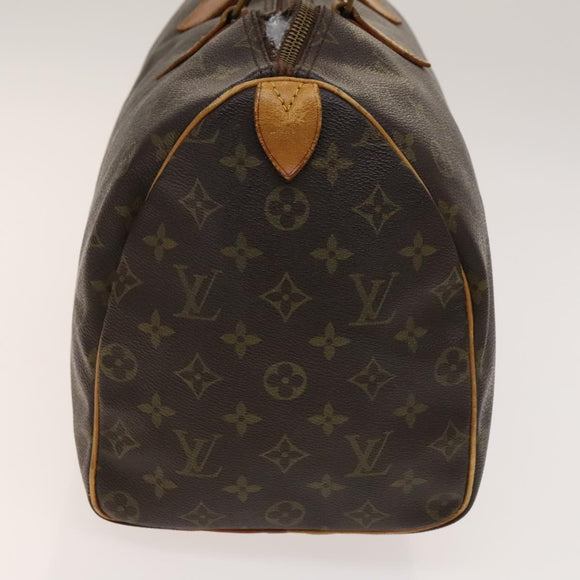 LOUIS VUITTON Monogram Speedy 35 Hand Bag M41524 LV Auth 136864