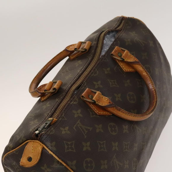 LOUIS VUITTON Monogram Speedy 35 Hand Bag M41524 LV Auth 136864