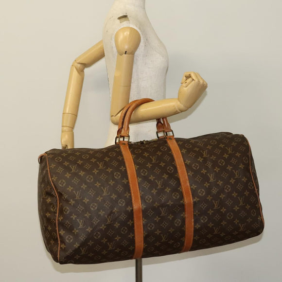 LOUIS VUITTON Monogram Keepall 60 Boston Bag M41422 LV Auth 136866