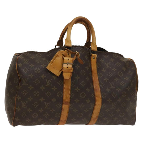 LOUIS VUITTON Monogram Keepall 45 Boston Bag M41428 LV Auth 136867