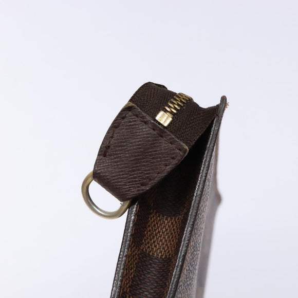 LOUIS VUITTON Damier Ebene Marais Pouch LV Auth 136870