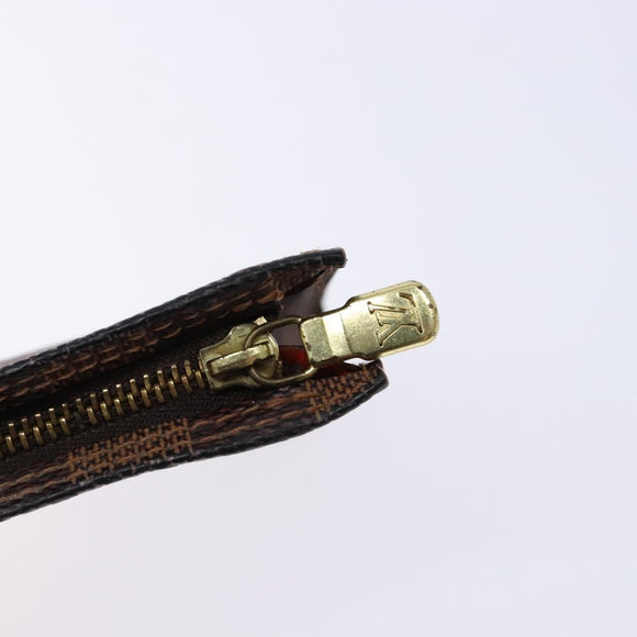 LOUIS VUITTON Damier Ebene Marais Pouch LV Auth 136870