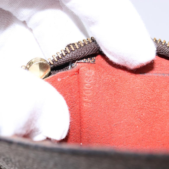 LOUIS VUITTON Damier Ebene Marais Pouch LV Auth 136870