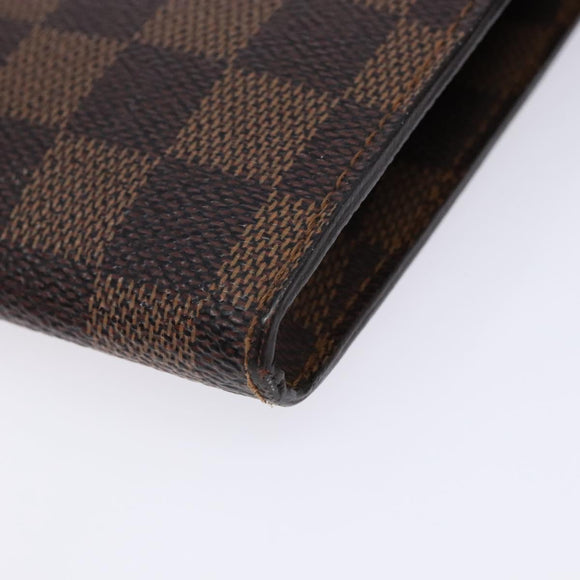 LOUIS VUITTON Damier Ebene Marais Pouch LV Auth 136870