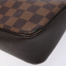 LOUIS VUITTON Damier Ebene Trousse Makeup Pouch N51982 LV Auth 136871-9