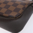 LOUIS VUITTON Damier Ebene Trousse Makeup Pouch N51982 LV Auth 136871-15