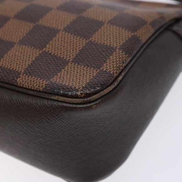 LOUIS VUITTON Damier Ebene Trousse Makeup Pouch N51982 LV Auth 136871