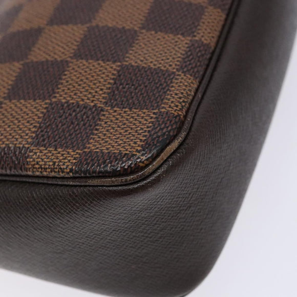 LOUIS VUITTON Damier Ebene Trousse Makeup Pouch N51982 LV Auth 136871