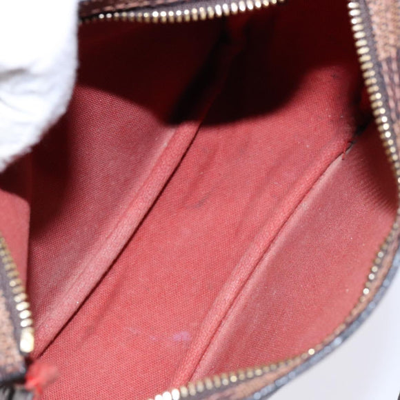 LOUIS VUITTON Damier Ebene Trousse Makeup Pouch N51982 LV Auth 136871