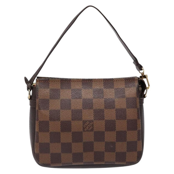 LOUIS VUITTON Damier Ebene Trousse Makeup Pouch N51982 LV Auth 136871