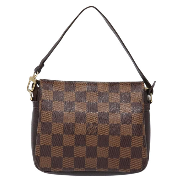 LOUIS VUITTON Damier Ebene Trousse Makeup Pouch N51982 LV Auth 136871