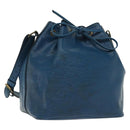 LOUIS VUITTON Epi Petit Noe Shoulder Bag Blue M44105 LV Auth 136874-1