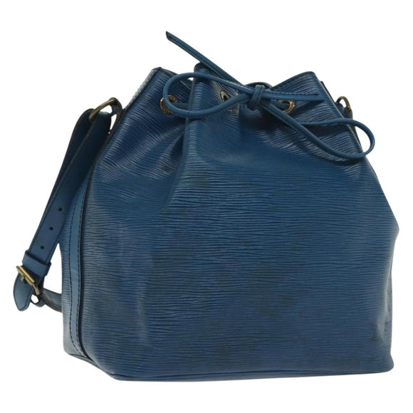 LOUIS VUITTON Epi Petit Noe Shoulder Bag Blue M44105 LV Auth 136874