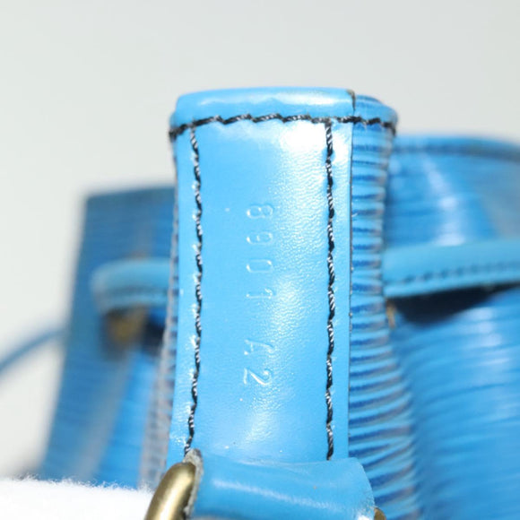 LOUIS VUITTON Epi Petit Noe Shoulder Bag Blue M44105 LV Auth 136874