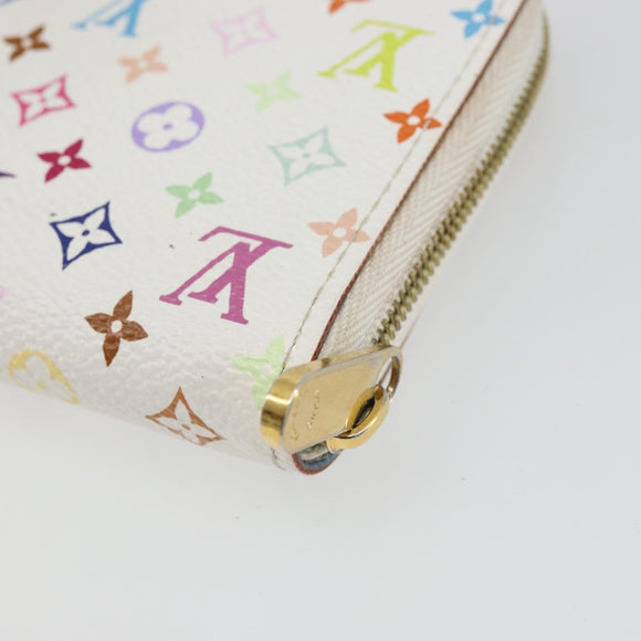 LOUIS VUITTON Monogram Multicolor Zippy Coin Purse White M93741 Auth 136876